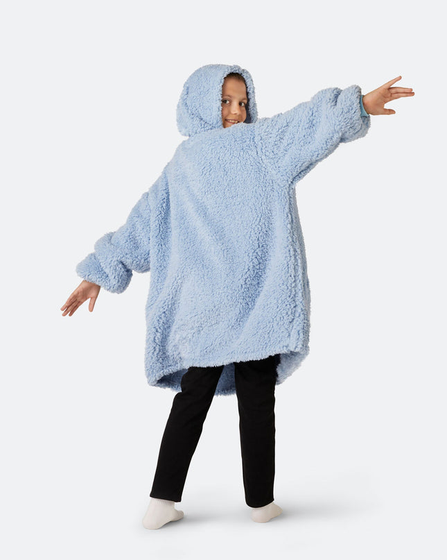 Kids Blue Sherpa HappyHoodie