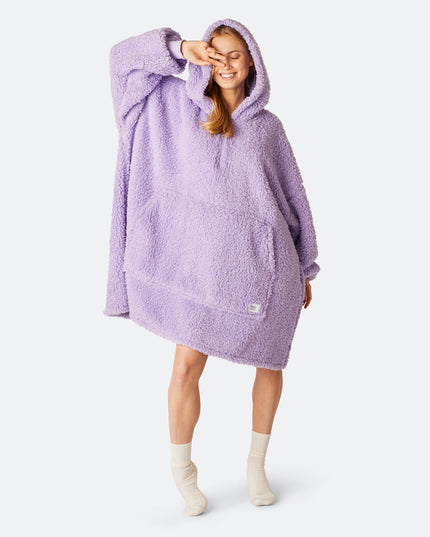 HappyHoodie Purple Sherpa for Adults - Stylish Comfort