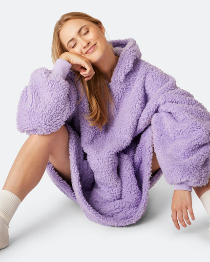 Purple Sherpa HappyHoodie