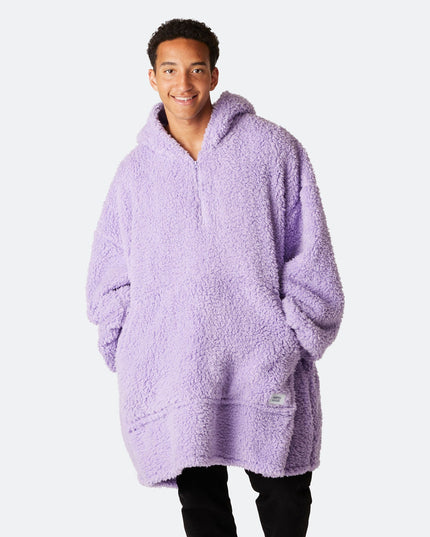 HappyHoodie Purple Sherpa for Adults - Stylish Comfort