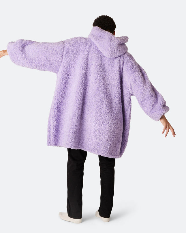HappyHoodie Purple Sherpa for Adults - Stylish Comfort