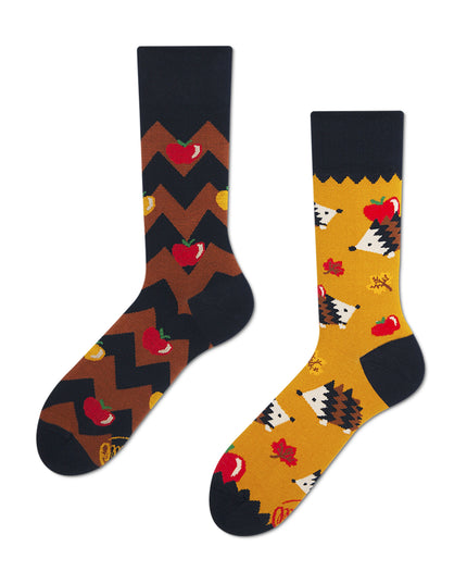 Apple Hedgehog Fun Socks for All Ages