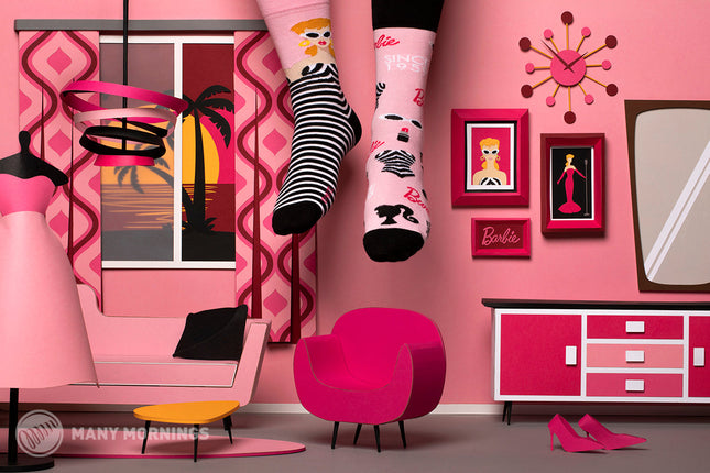 Many Mornings Zokni - Barbie 60th Anniversary Fun Socks
