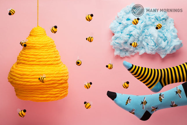 Bee Bee Fun Socks Collection by Many Mornings