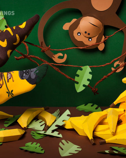 Monkey Business Fun Socks Collection by Many Mornings