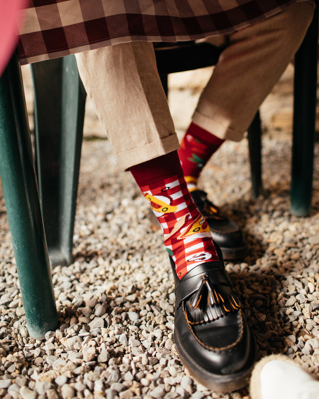 Many Mornings Zokni - Pizza Italiana Fun Socks Collection