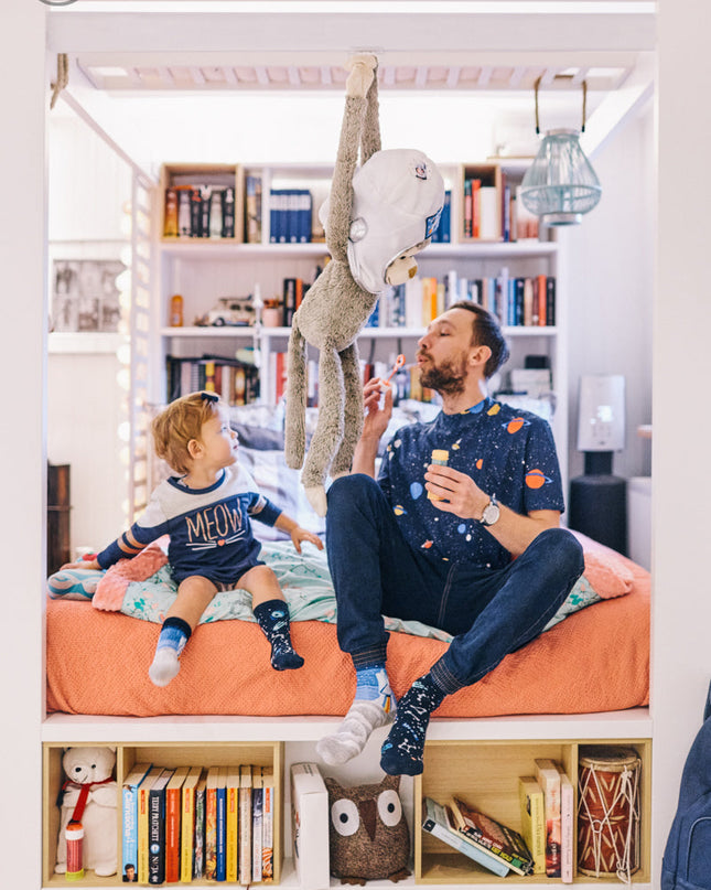 Space Trip Fun Socks Collection by Many Mornings