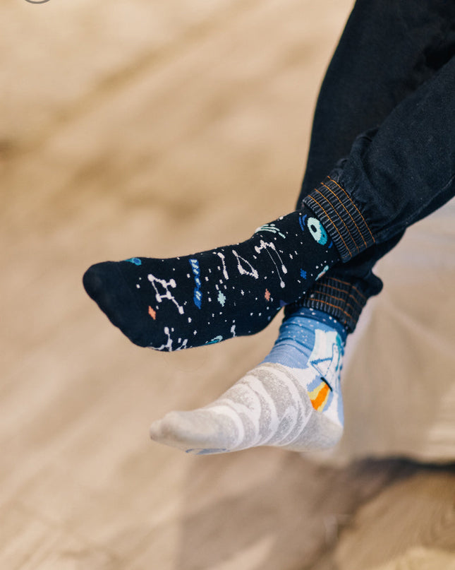 Space Trip Fun Socks Collection by Many Mornings