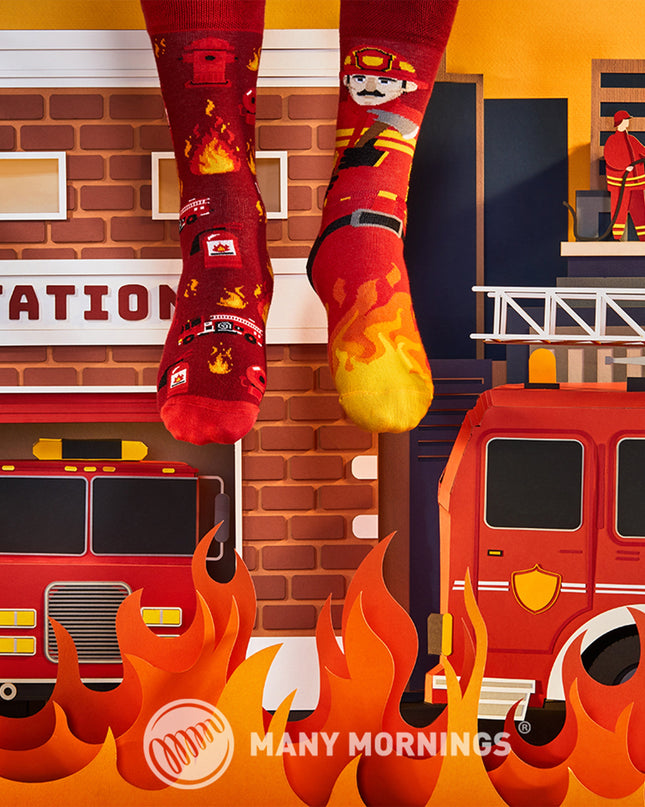 The Fireman Fun Socks for Kids and Adults