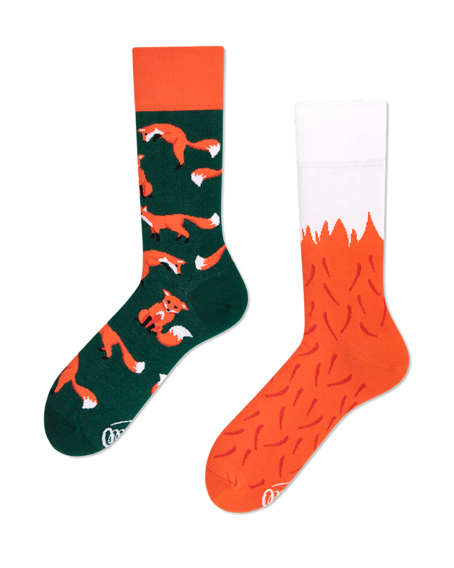 The Red Fox Fun Socks Collection by Many Mornings
