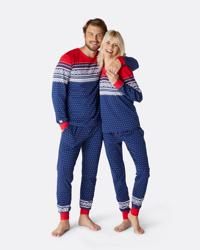 Marius Blue Christmas Pajamas for Women
