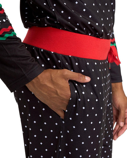 Men's Fair Isle Rudolph Crew Neck Pajama Set