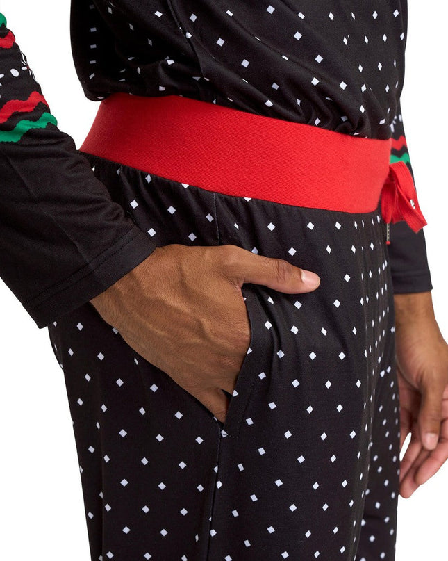 Men's Fair Isle Rudolph Crew Neck Pajama Set