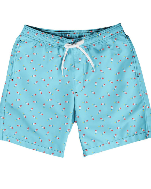 Patriotic Pops Stretch Swim Trunks - 7.5" Inseam