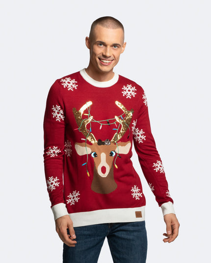 Men's Cute Reindeer Christmas Sweater