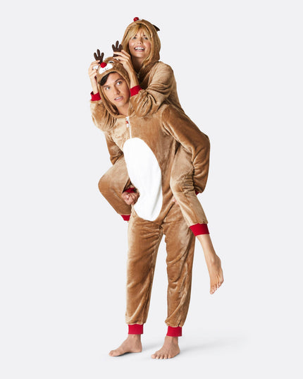 Men's Reindeer Christmas Onesie