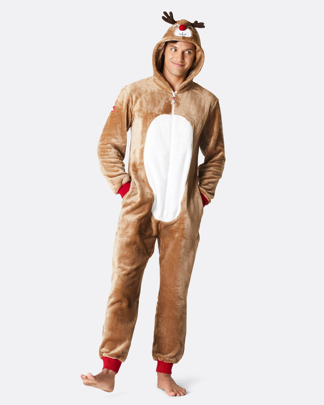 Men's Reindeer Christmas Onesie
