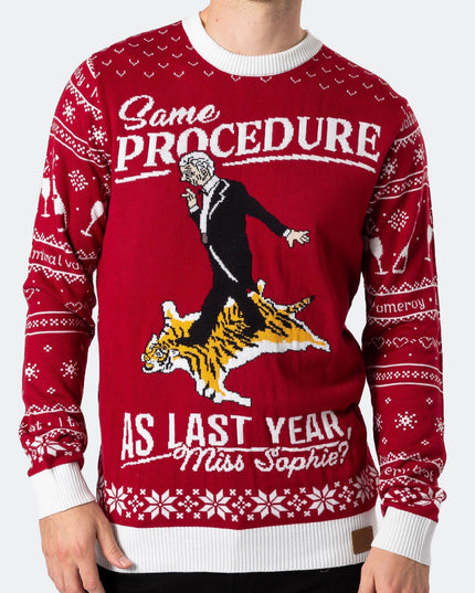 Men's 90th Birthday Red Christmas Sweater