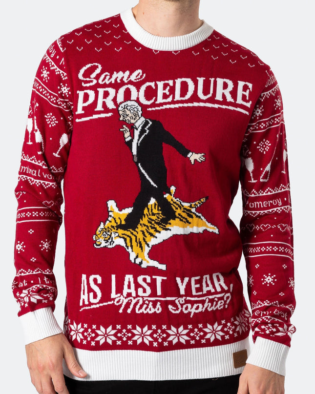 Men's 90th Birthday Red Christmas Sweater