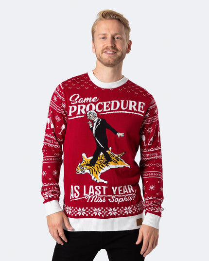 Men's 90th Birthday Red Christmas Sweater