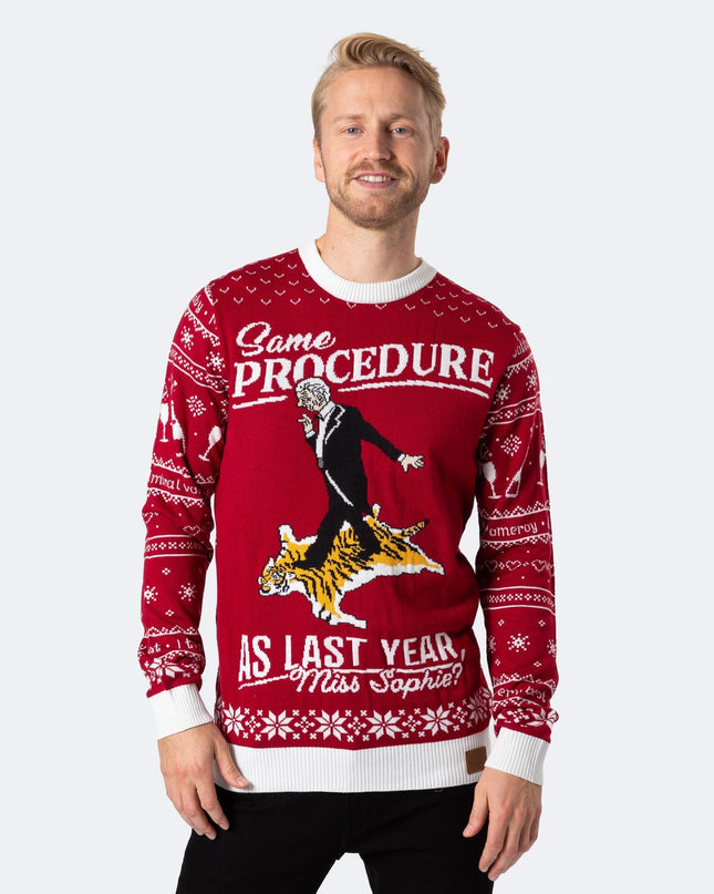 Men's 90th Birthday Red Christmas Sweater