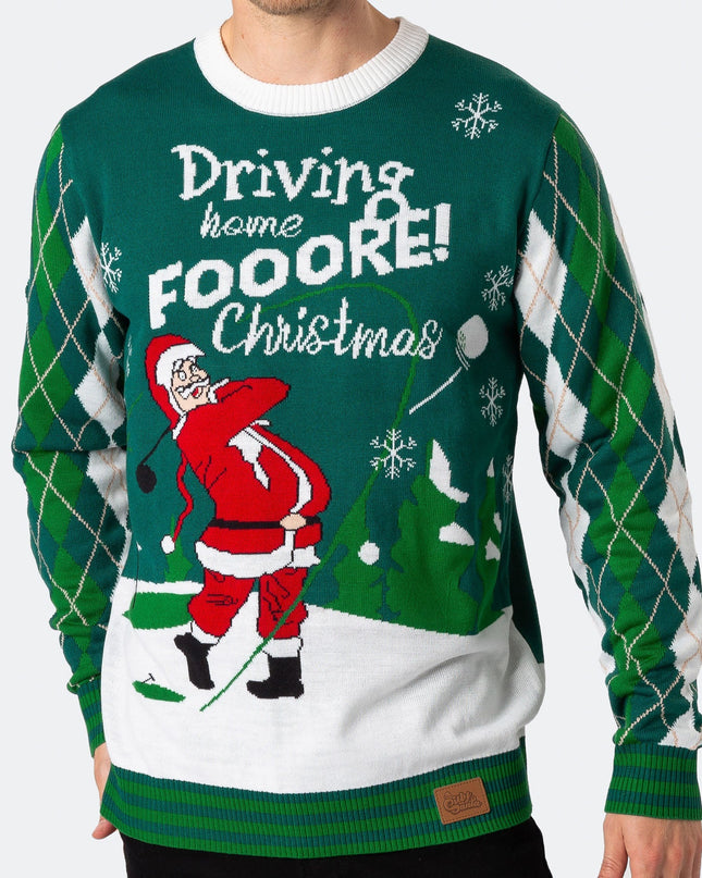Men's Santa Golfer Christmas Sweater