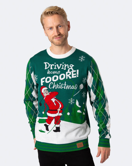 Men's Santa Golfer Christmas Sweater