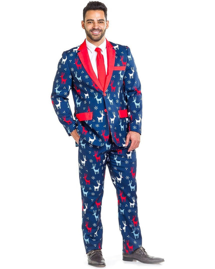 Men's Reindeer Gains Blazer w/ Tie