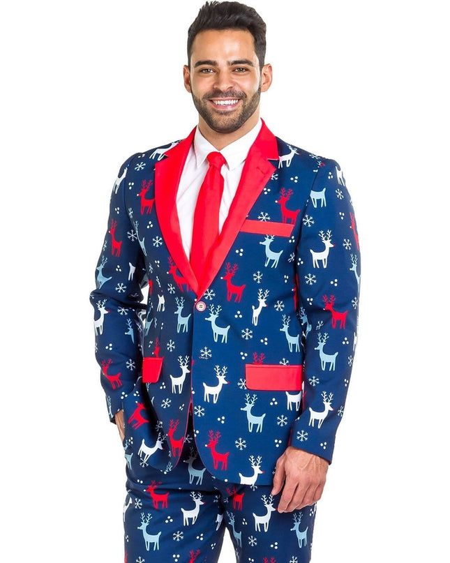 Men's Reindeer Gains Blazer w/ Tie