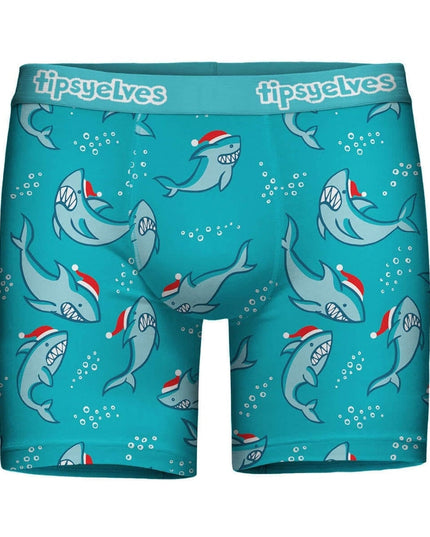 Men's Santa Shark Boxer Briefs