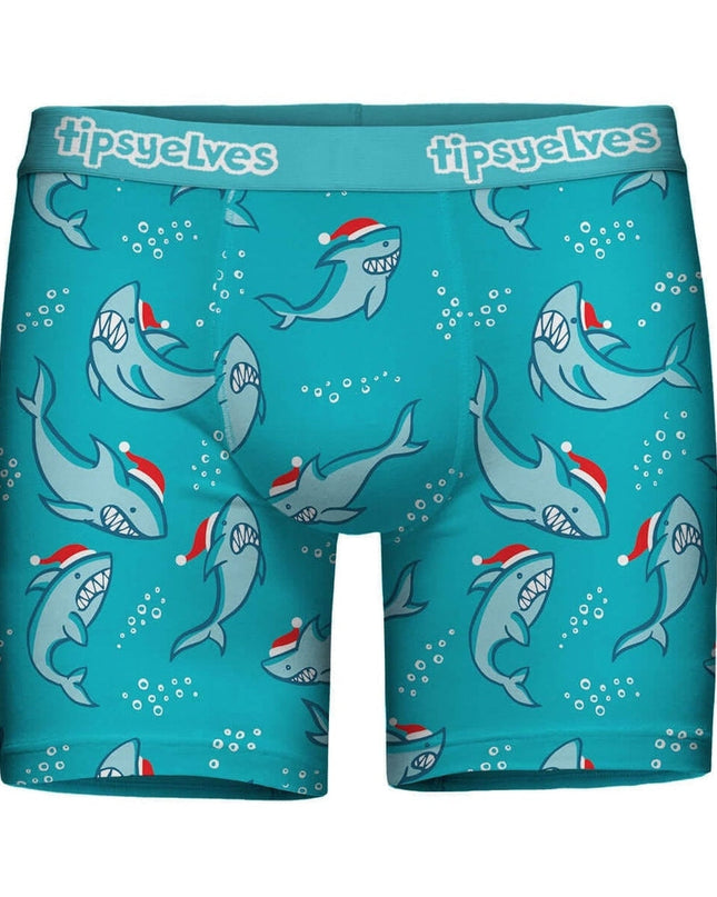 Men's Santa Shark Boxer Briefs