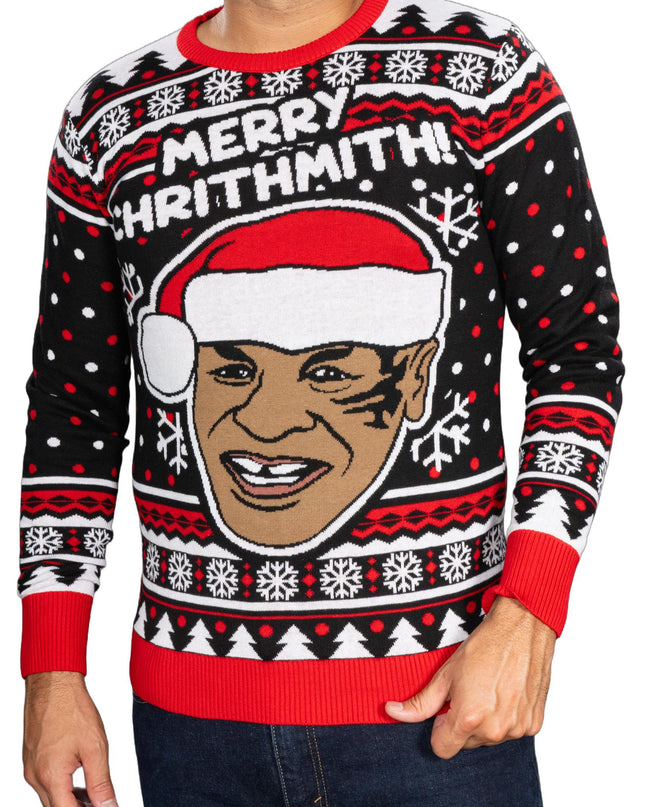 Merry Christmas Funny Boxer Long Sleeve Ugly Sweater