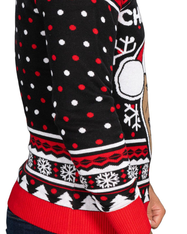 Merry Christmas Funny Boxer Long Sleeve Ugly Sweater