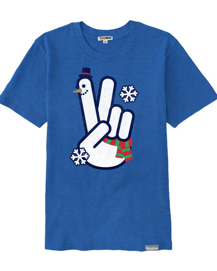 Women's Peace, Love, and Snow Oversized Boyfriend Tee