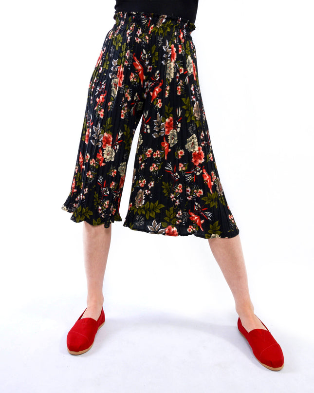 Floral Creased Pants