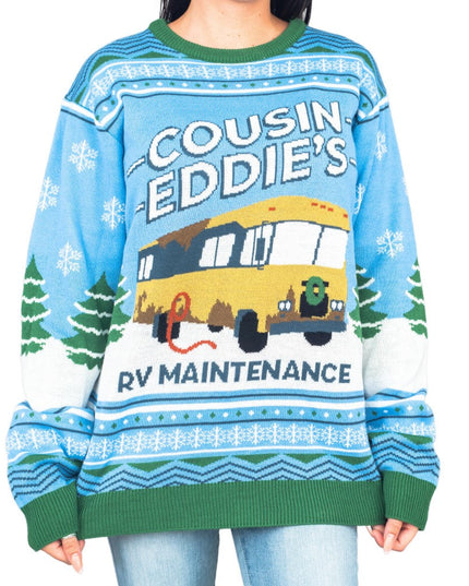 National Lampoon Christmas Vacation Blue Eddies Sweater