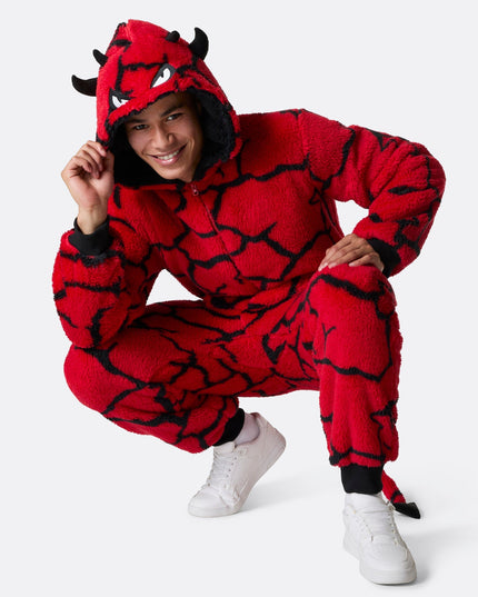 Men's Devil Halloween Onesie for Spooky Fun