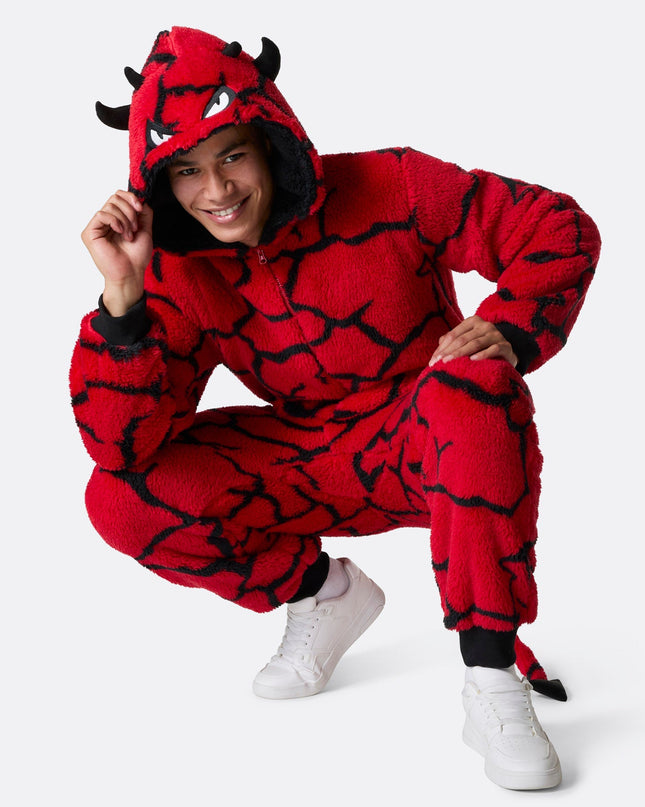 Men's Devil Halloween Onesie for Spooky Fun