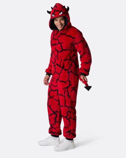 Men's Devil Halloween Onesie for Spooky Fun
