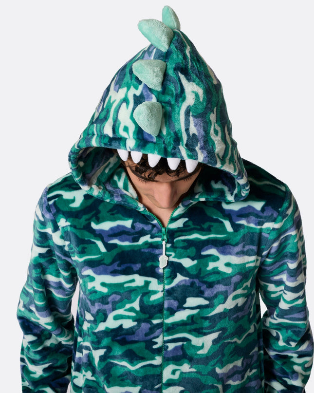 Men's Dinosaur Halloween Onesie for Roaring Fun
