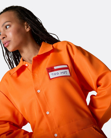 Women's Prisoner Halloween Onesie - Playful Costume for Parties