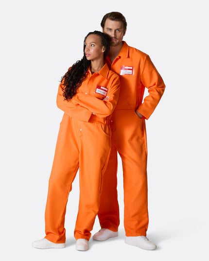 Women's Prisoner Halloween Onesie - Playful Costume for Parties