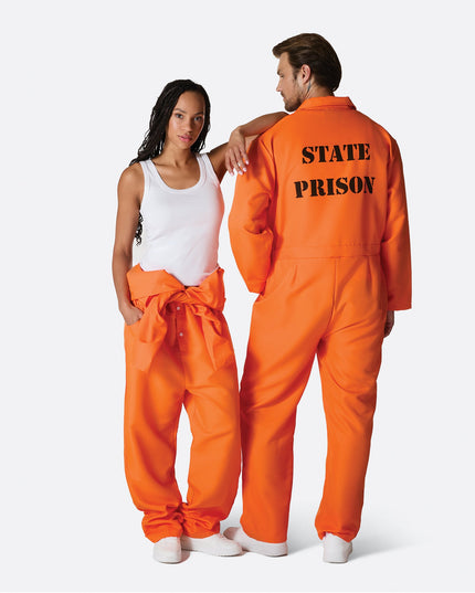 Women's Prisoner Halloween Onesie - Playful Costume for Parties