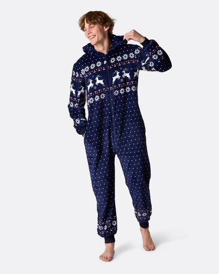 Blue Christmas Onesie for Men
