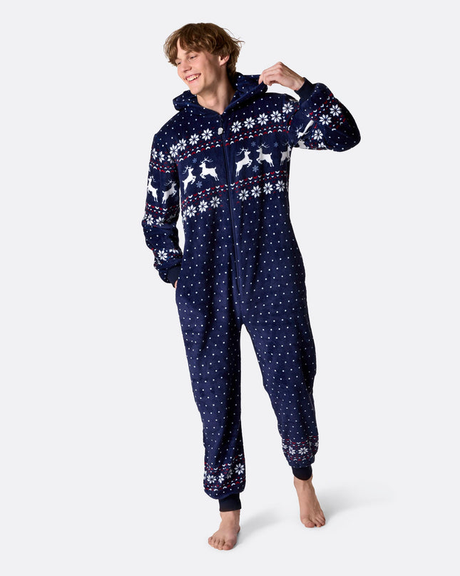 Blue Christmas Onesie for Men