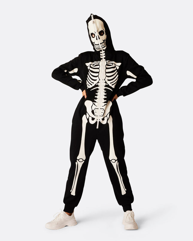 Women's Skeleton Halloween Onesie - Spooky Fun for Everyone