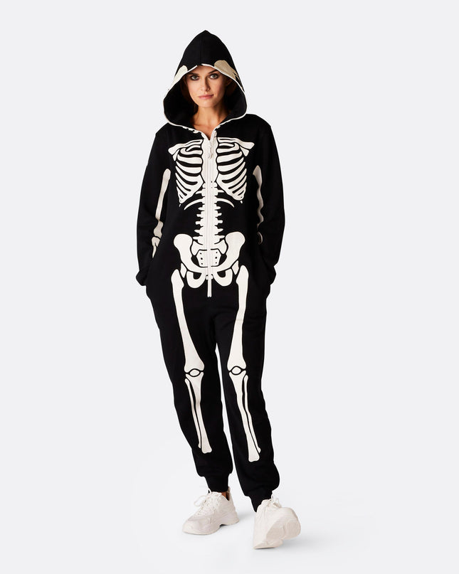 Women's Skeleton Halloween Onesie - Spooky Fun for Everyone