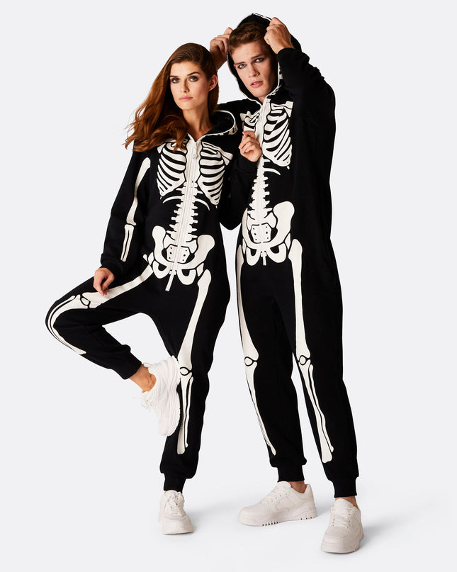 Women's Skeleton Halloween Onesie - Spooky Fun for Everyone