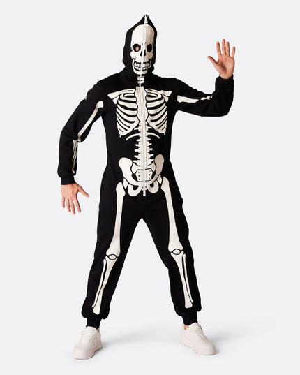 Men's Skeleton Halloween Onesie