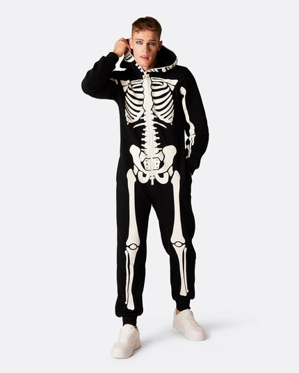 Men's Skeleton Halloween Onesie